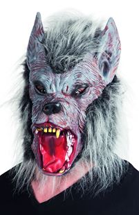 Picture of LATEX HEAD MASK WEREWOLF WITH HAIR